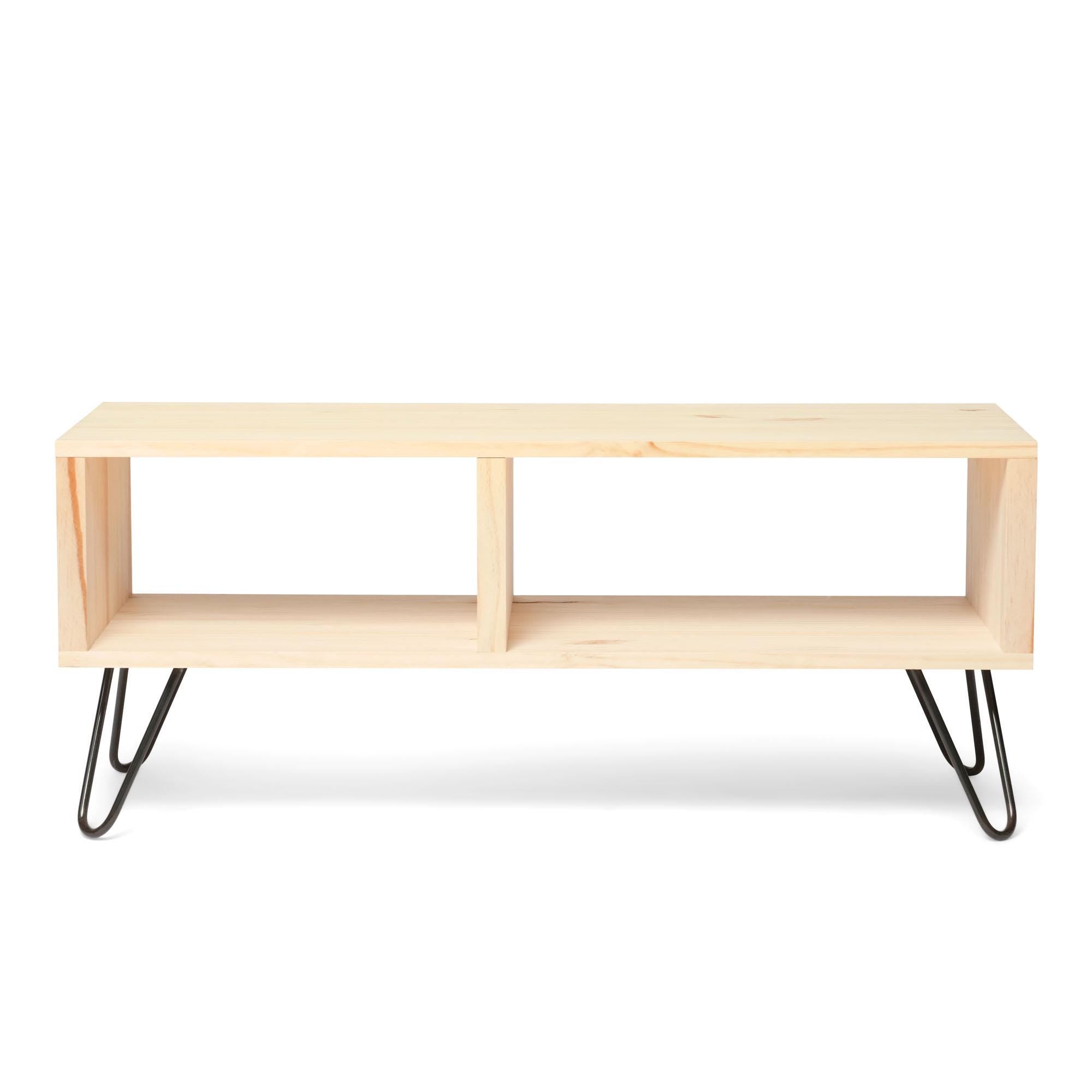 HIRA Mueble para TV de madera maciza. Acabado "N A T U R A L".