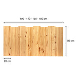 HAKU Cabecero de madera maciza. Acabado 