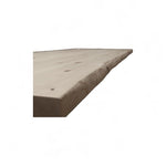 SHIOMI Mesa de comedor canto vivo de madera maciza. Acabado 