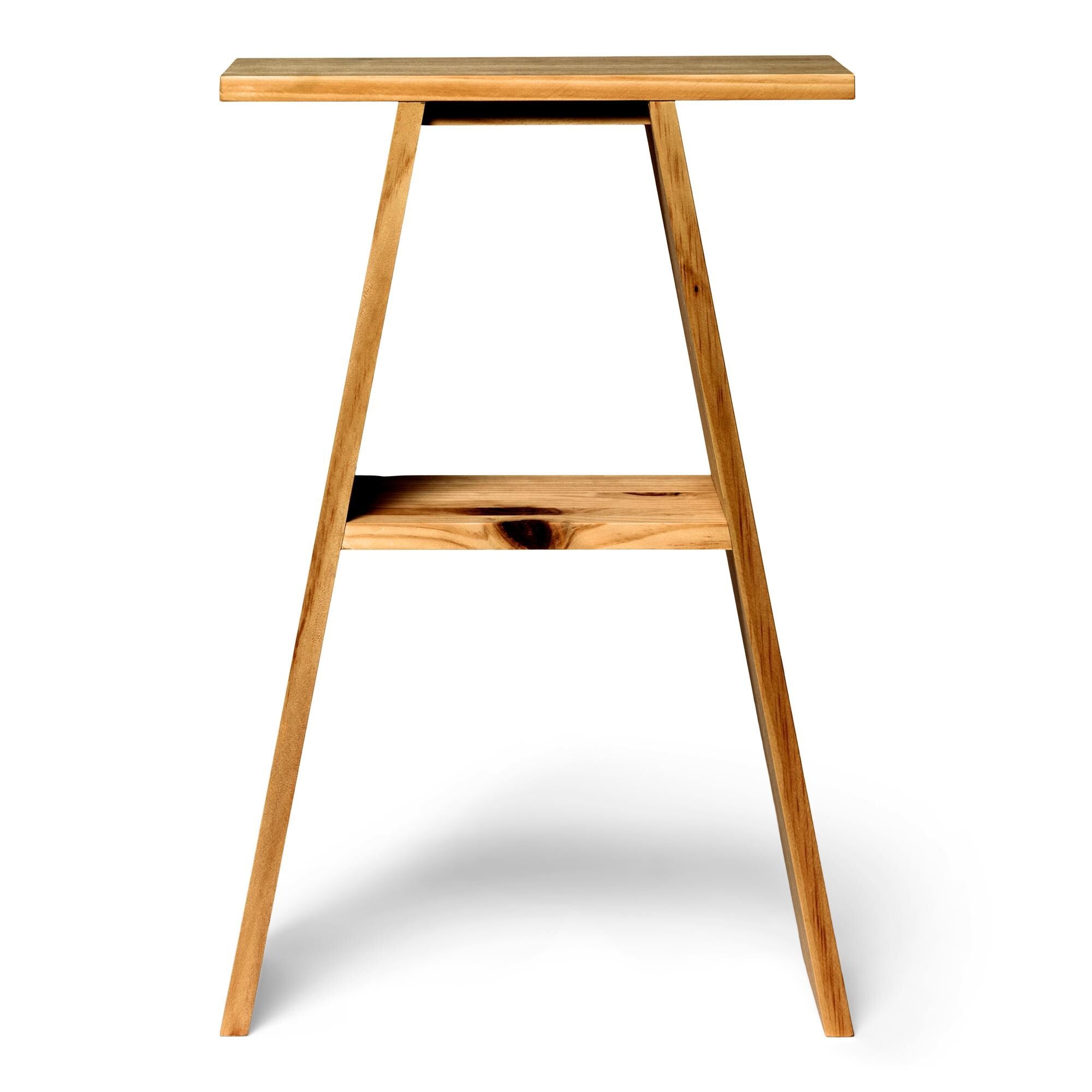 ENA Mesita de noche de madera maciza. Acabado "O A K".