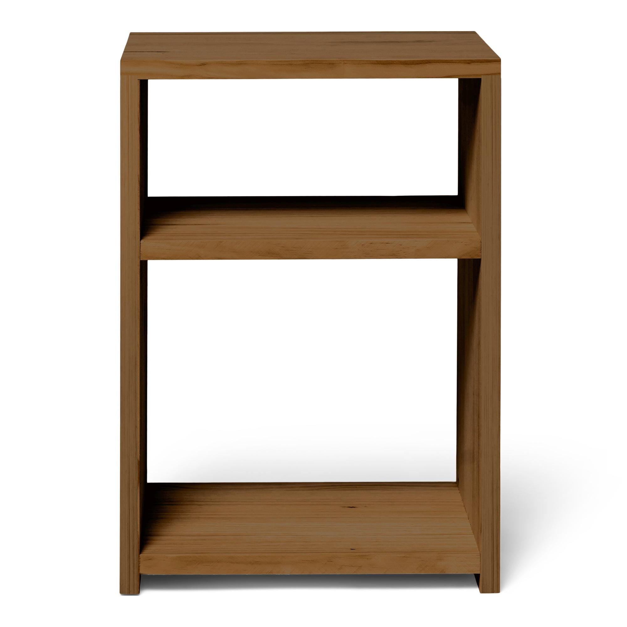 TEKARI Mesita de noche de madera maciza. Acabado "D A R K".