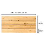 HIYORI Cabecero de madera maciza. Acabado 