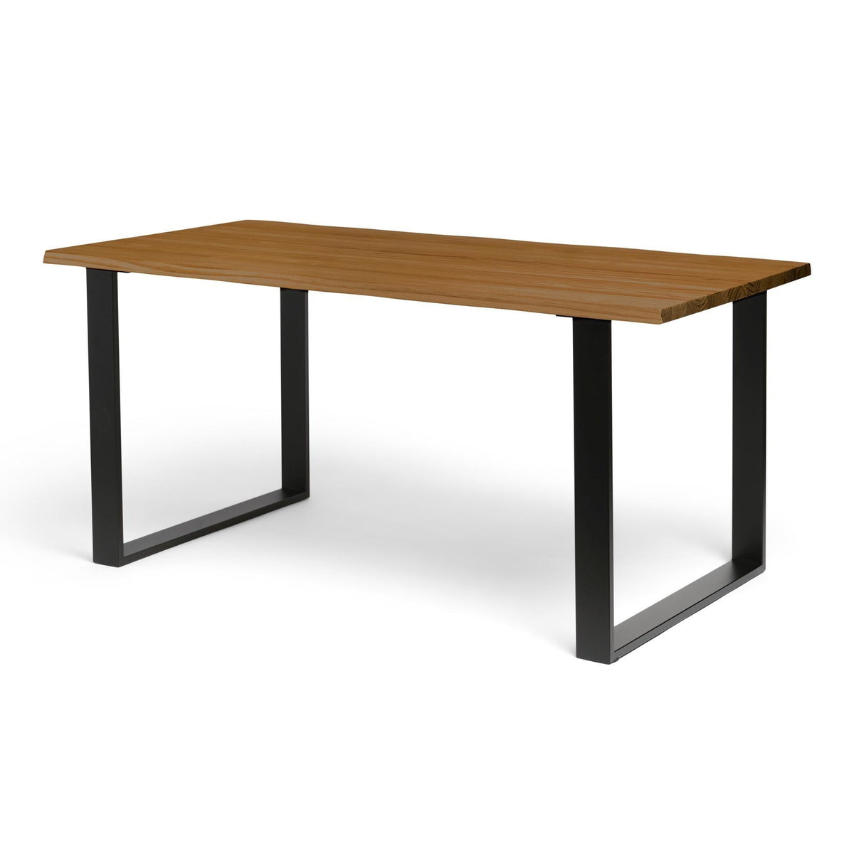 GASSAN Solid wood dining table with sharp edges. "DARK" finish.