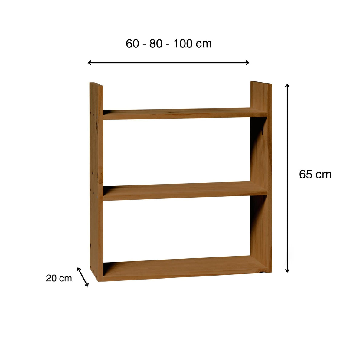 KUJU Kitchen Shelving Unit - Bookcase. "DARK" Finish.