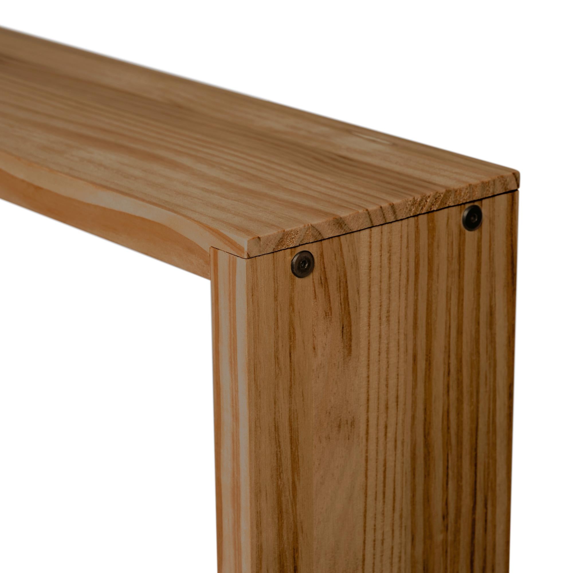 AGANO Consola - Recibidor de madera maciza. Acabado "D A R K".