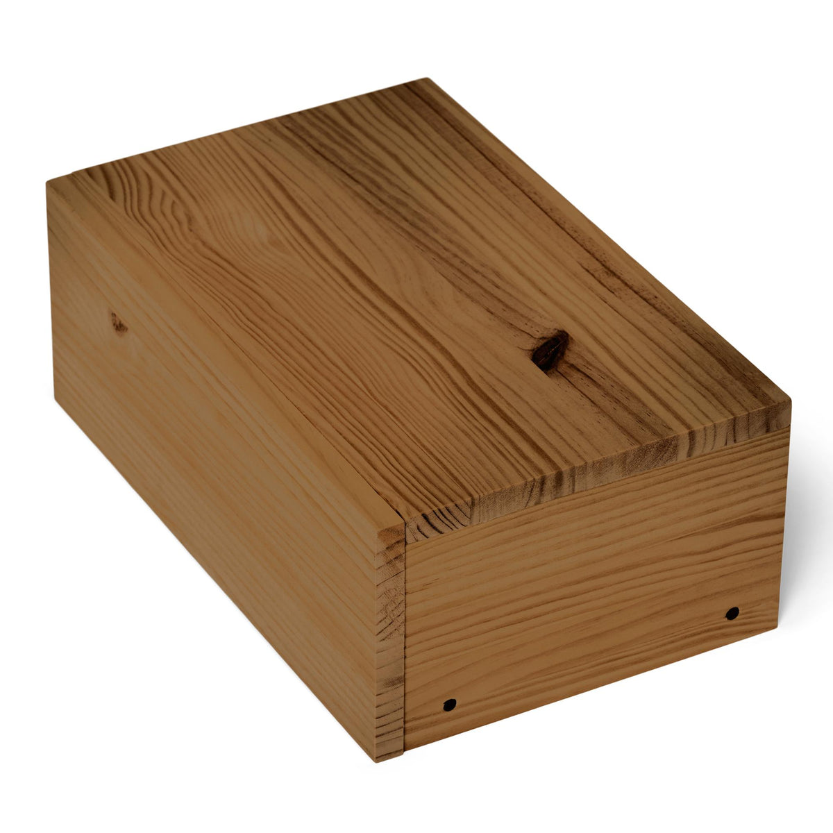 TONE Solid wood floating bedside table with drawer. "DARK" finish.
