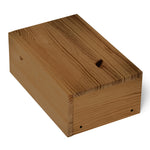 TONE Table de nuit flottante en bois massif avec cajón. Acabado 