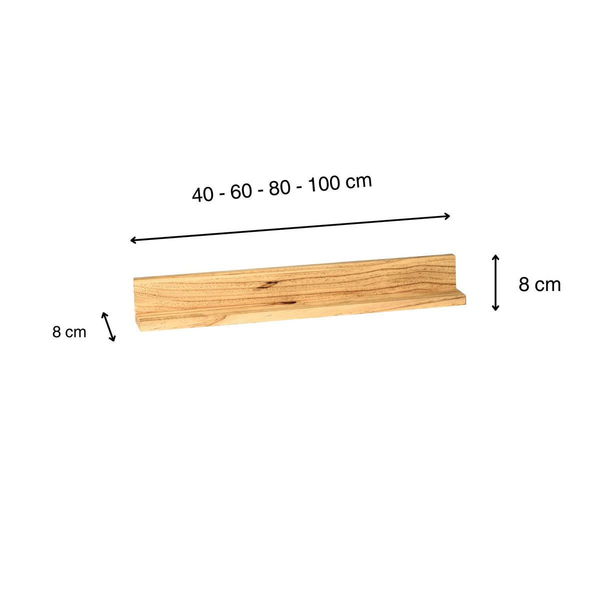 TATE Solid wood shelf. "OAK" finish.