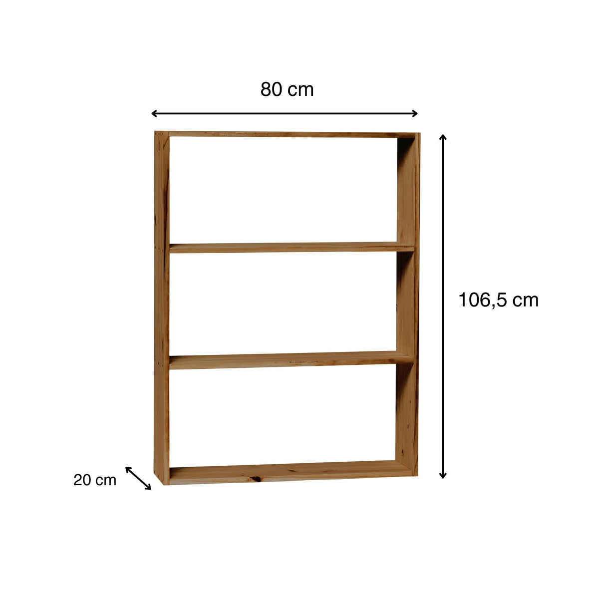 TSURUGI Bookshelf - Bookcase. Height 106.5 cm. "DARK" finish