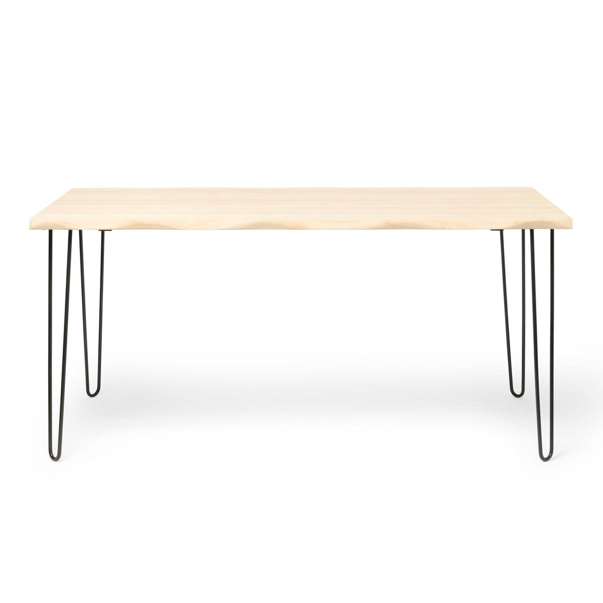 SHIOMI Solid wood dining table with sharp edges. "NATURAL" finish.
