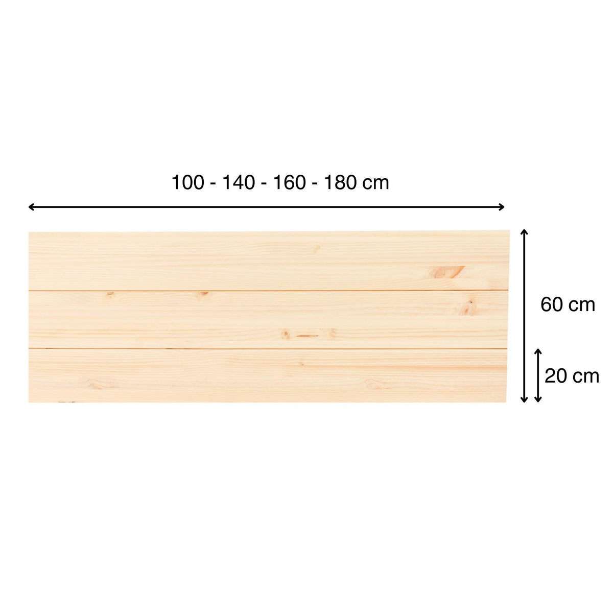 HIYORI Cabecero de cama de madera maciza. Acabado "N A T U R A L".