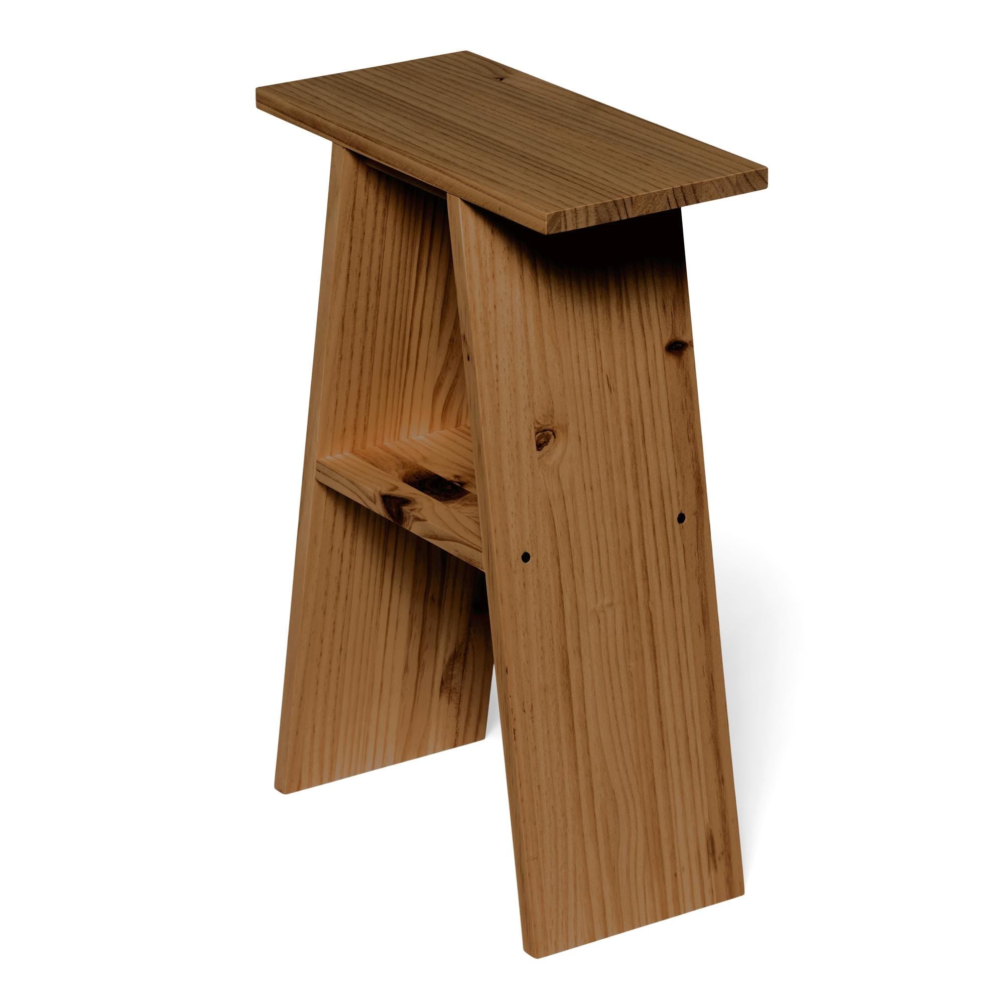 ENA Mesita de noche de madera maciza. Acabado "D A R K".