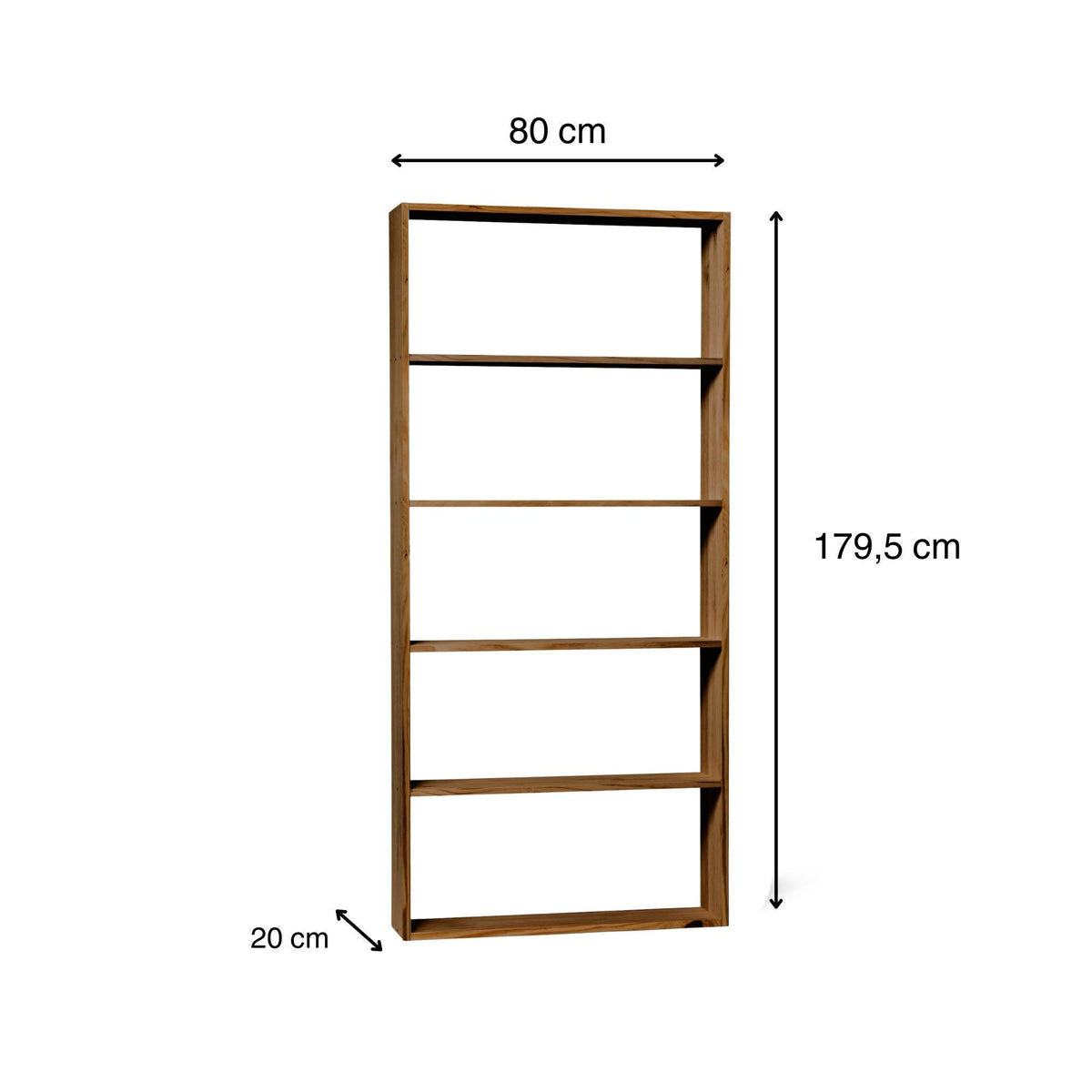 TSURUGI Bookshelf - Bookcase. Height 179.5 cm. "DARK" finish