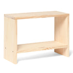 AKAISHI Table de nuit en bois massif. Acabado 