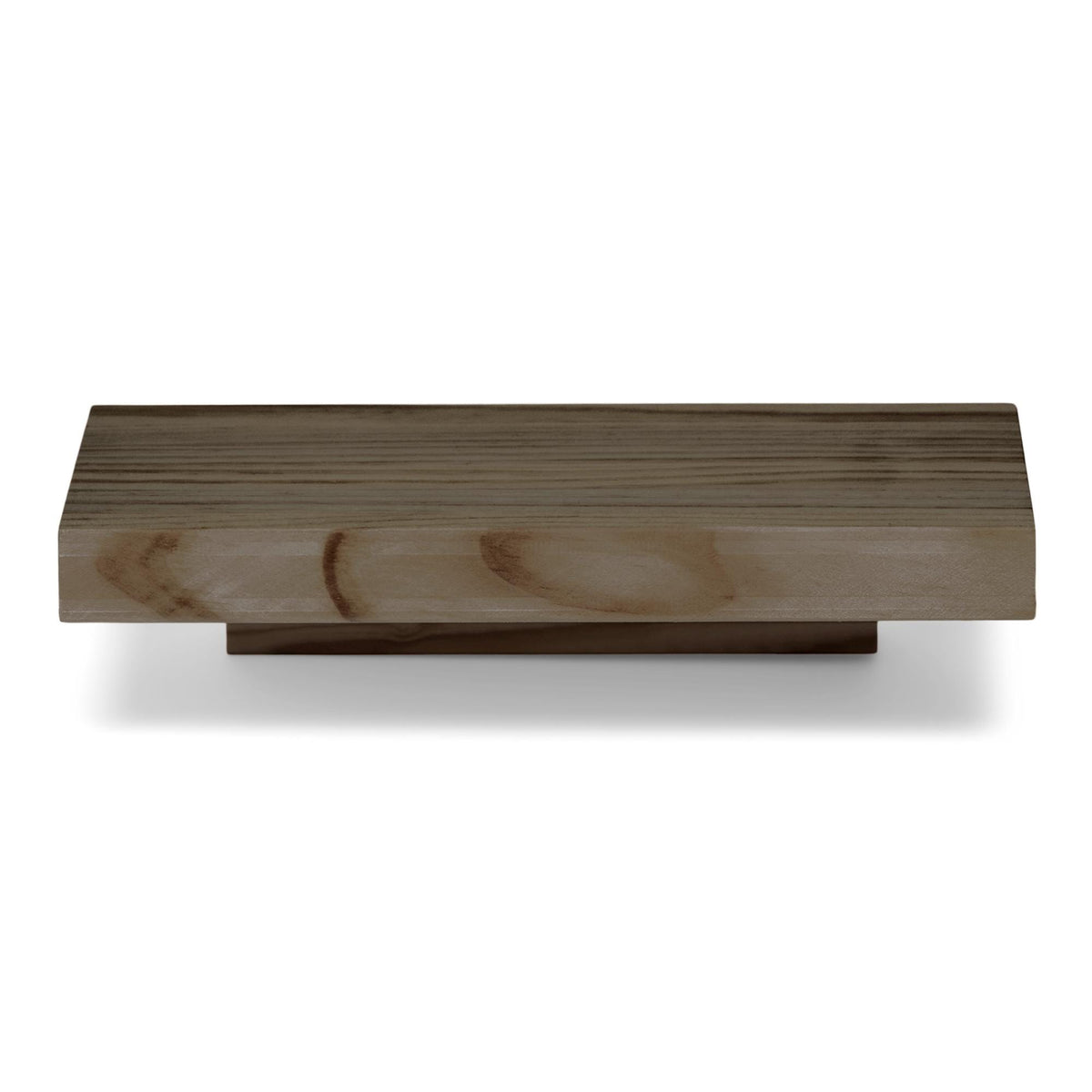 ONTAKE Floating bedside table in solid wood. "RAWGRAY" finish.