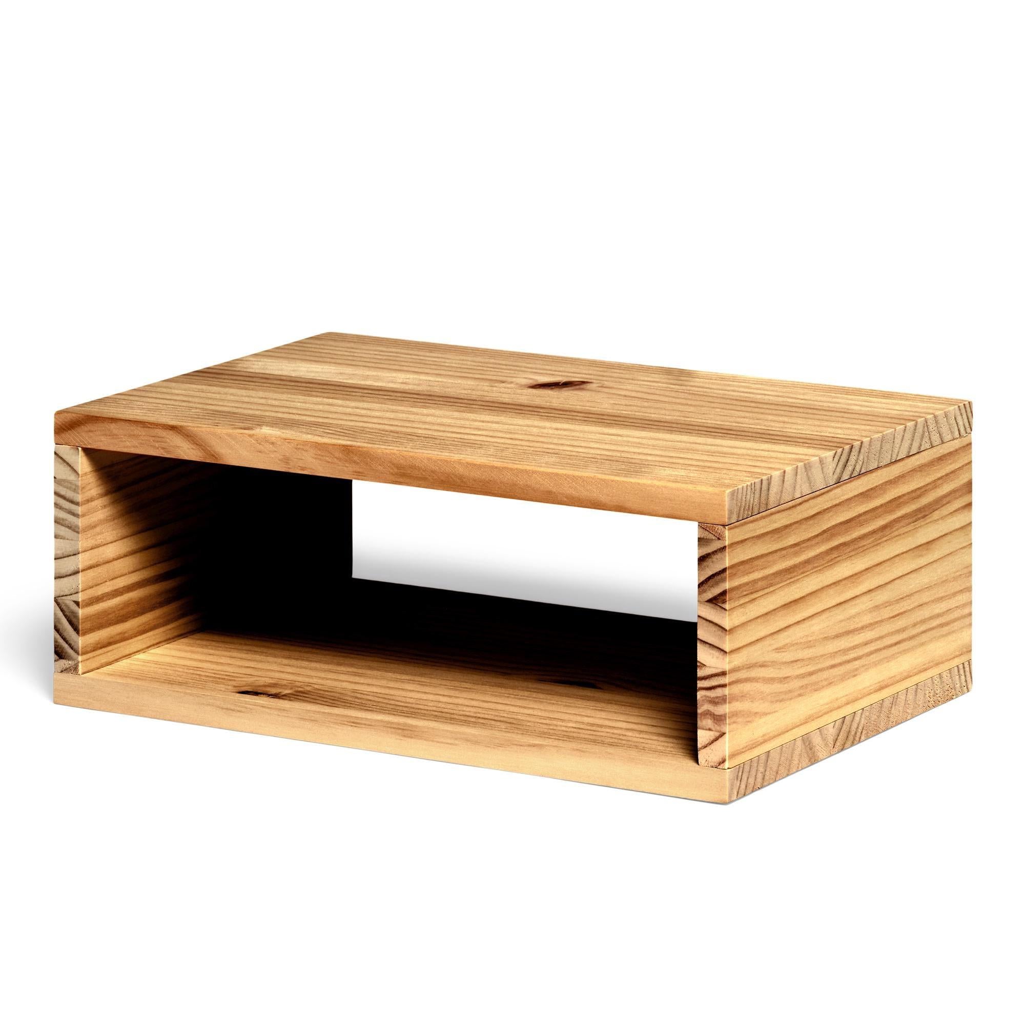 KINPU Mesita de noche flotante de madera maciza. Acabado "O A K".