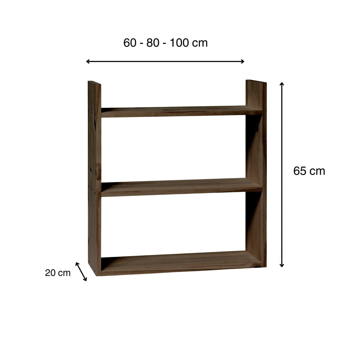 KUJU Kitchen Shelving Unit - Bookcase. "RAWGRAY" Finish.