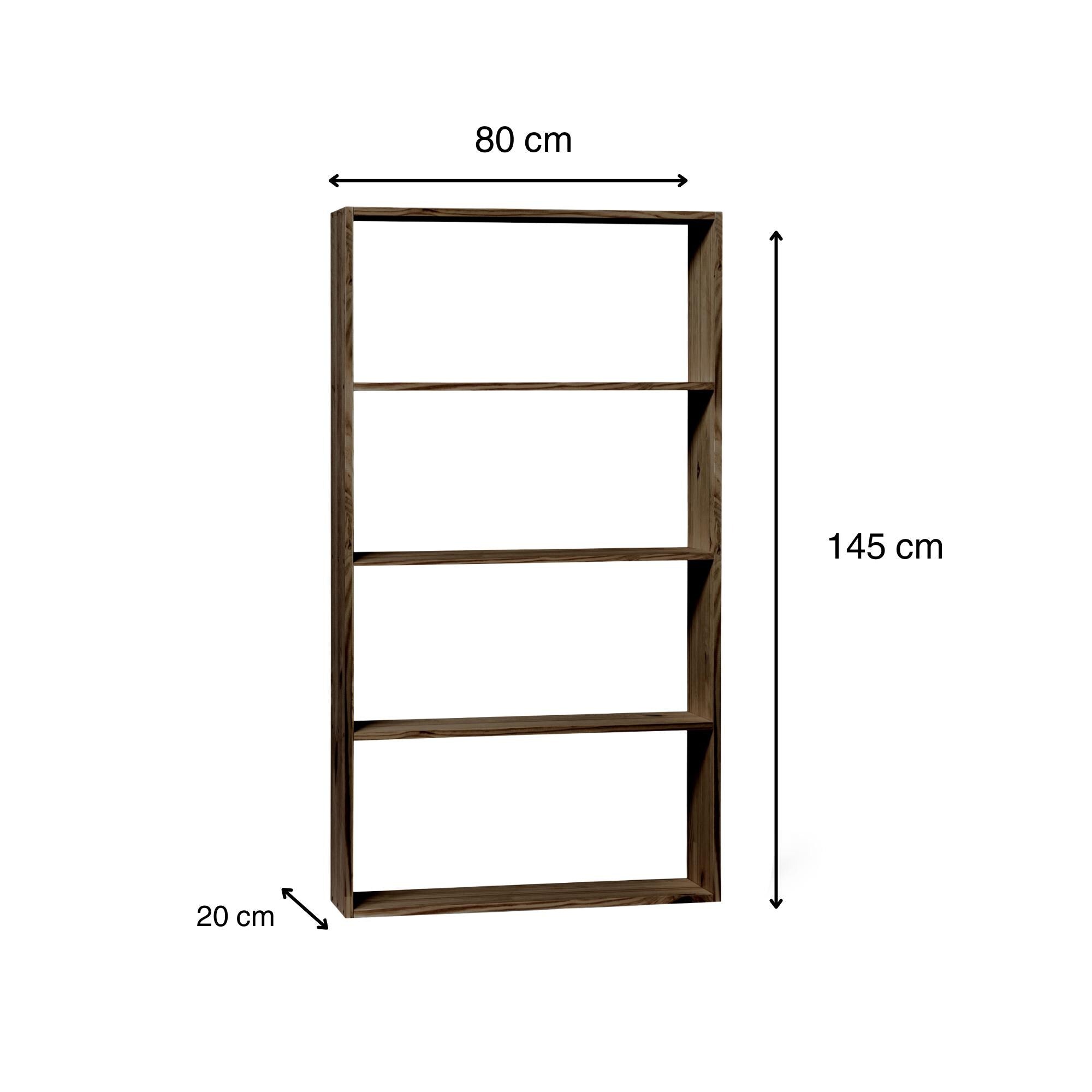 TSURUGI Estantería - Librería. Altura 145 cm. Acabado "R A W  G R A Y"