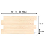 HIGASHI Cabecero de madera maciza. Acabado 