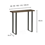 ARAKAWA Consola - Recibidor de madera maciza. Acabado 