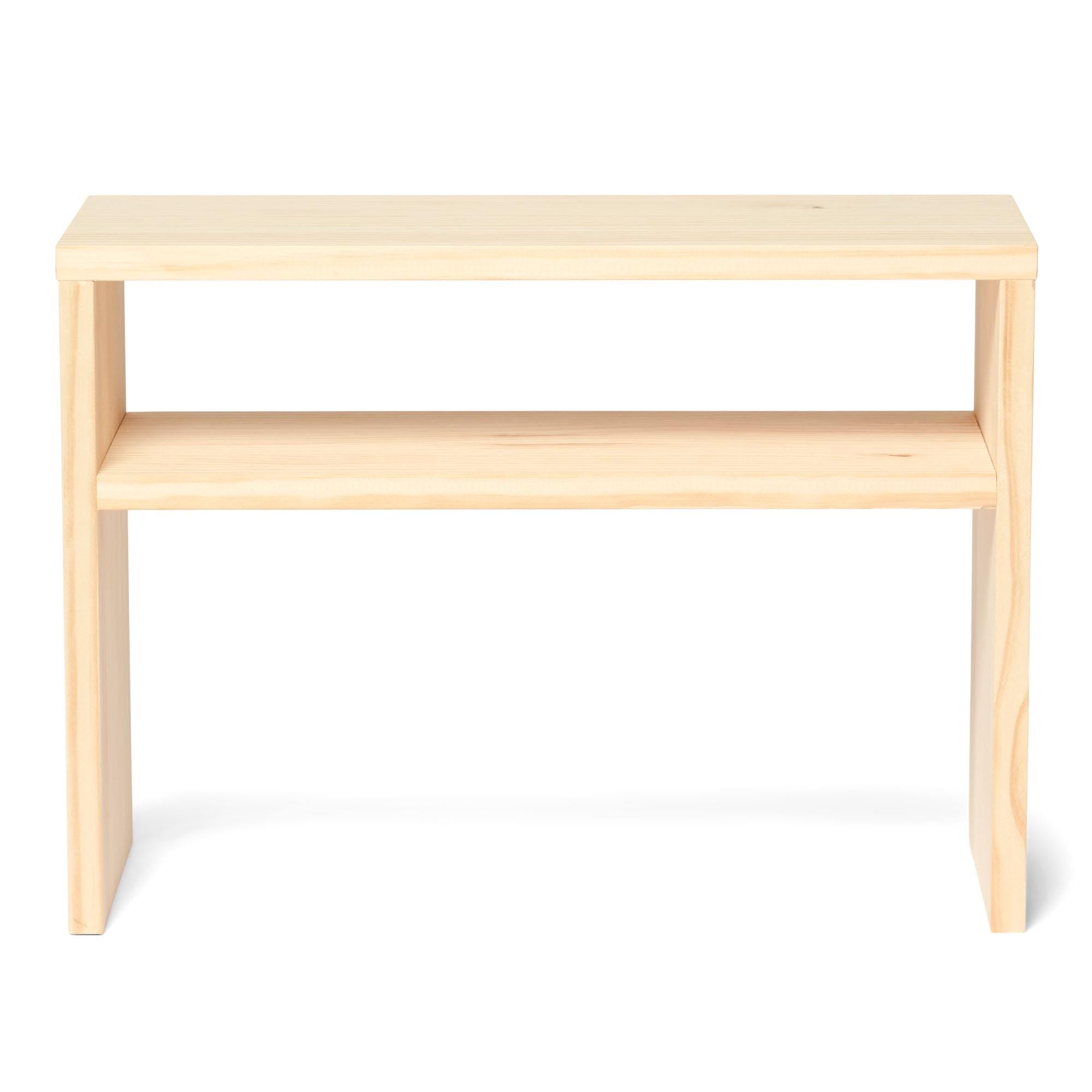 HOO Mesita de noche de madera maciza. Acabado "N A T U R A L".