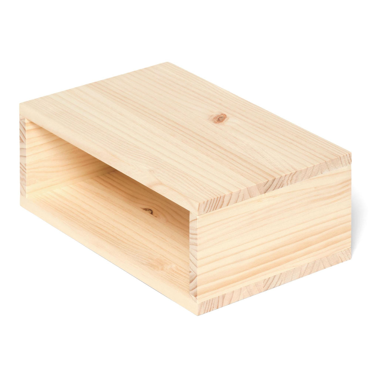 KINPU Solid wood floating bedside table. "NATURAL" finish.