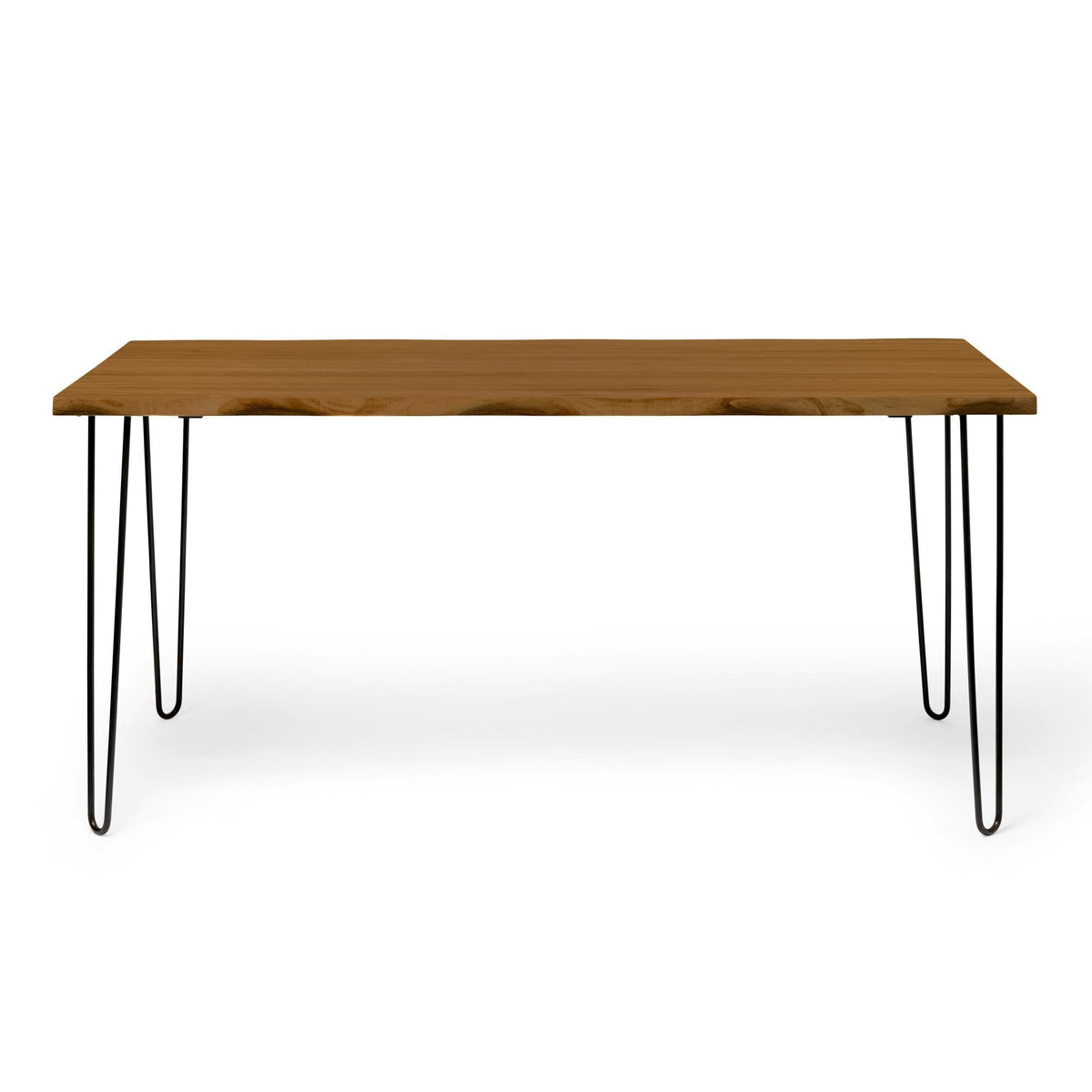 SHIOMI Solid wood dining table with sharp edges. "DARK" finish.