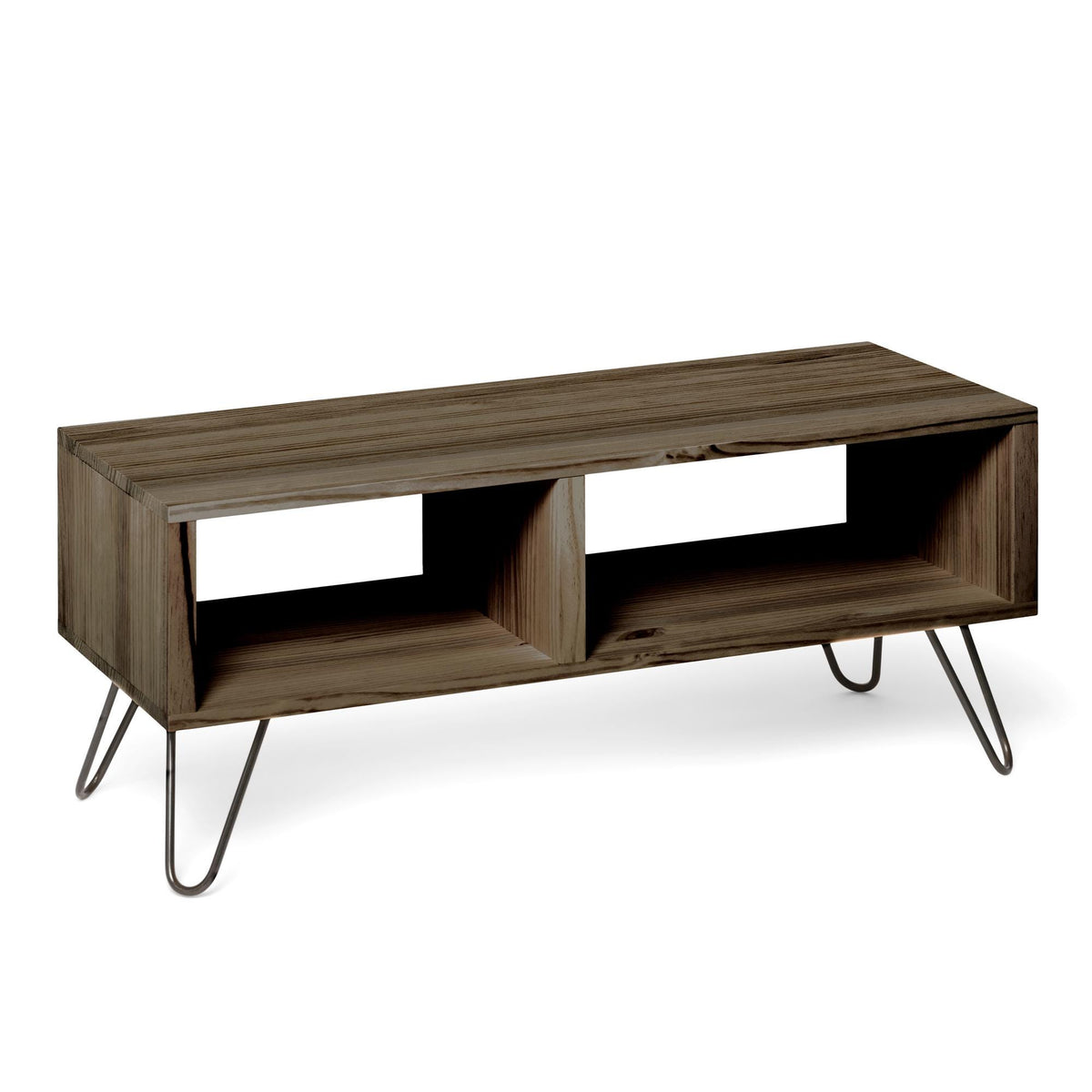 HIRA Solid wood TV stand. "RAWGRAY" finish.