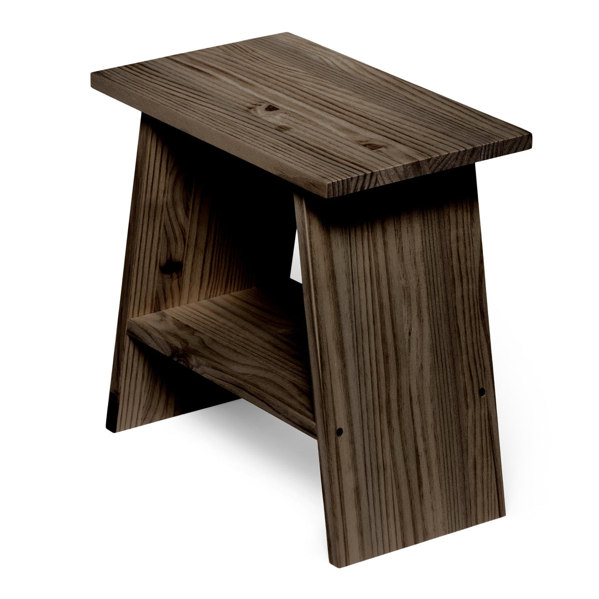 OOBAMI Solid wood bedside table. "RAWGRAY" finish.