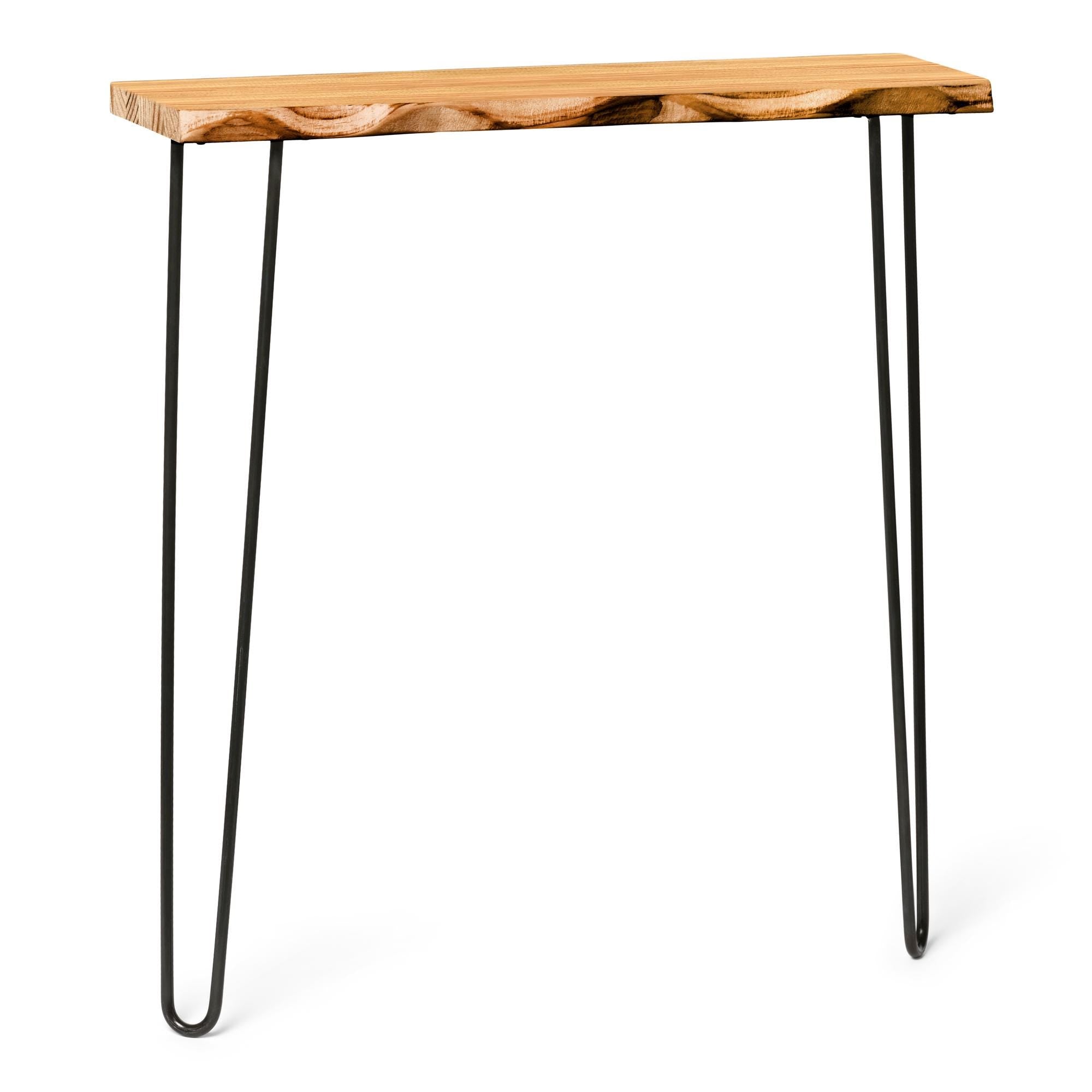 UTSUGI Consola - Recibidor de madera maciza con borde vivo. Acabado "O A K".