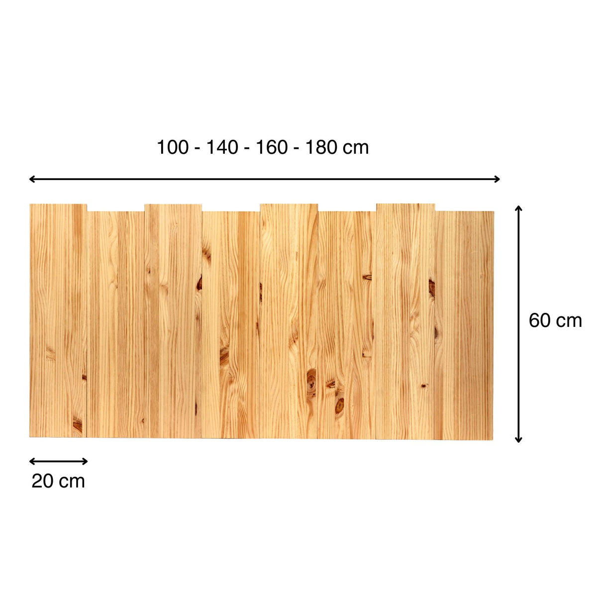 HAKU Solid wood headboard. "O A K" finish.