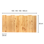 HAKU Cabecero de madera maciza. Acabado 