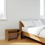 HOO Mesita de noche de madera maciza. Acabado 