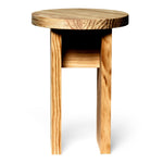 NORIKURA Taburete - Mesita de noche de madera maciza. Acabado 