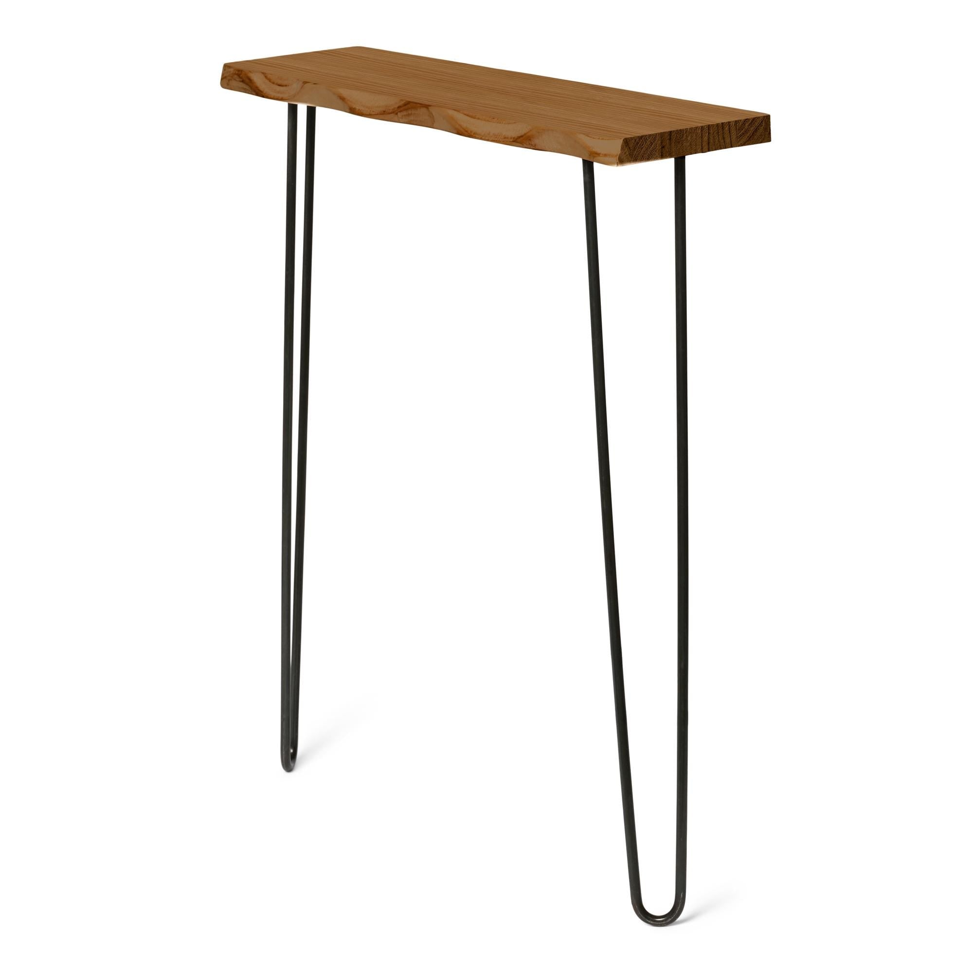 UTSUGI Consola - Recibidor de madera maciza con borde vivo. Acabado "D A R K".