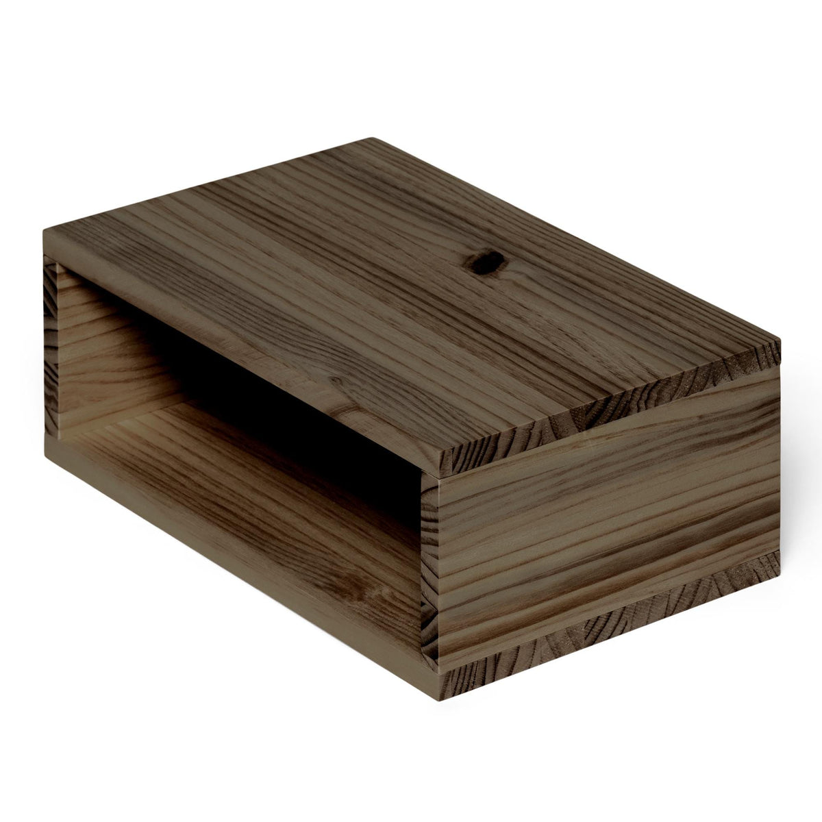 KINPU Solid wood floating bedside table. "RAWGRAY" finish.