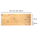 FUJI Cabecero de madera maciza. Acabado 