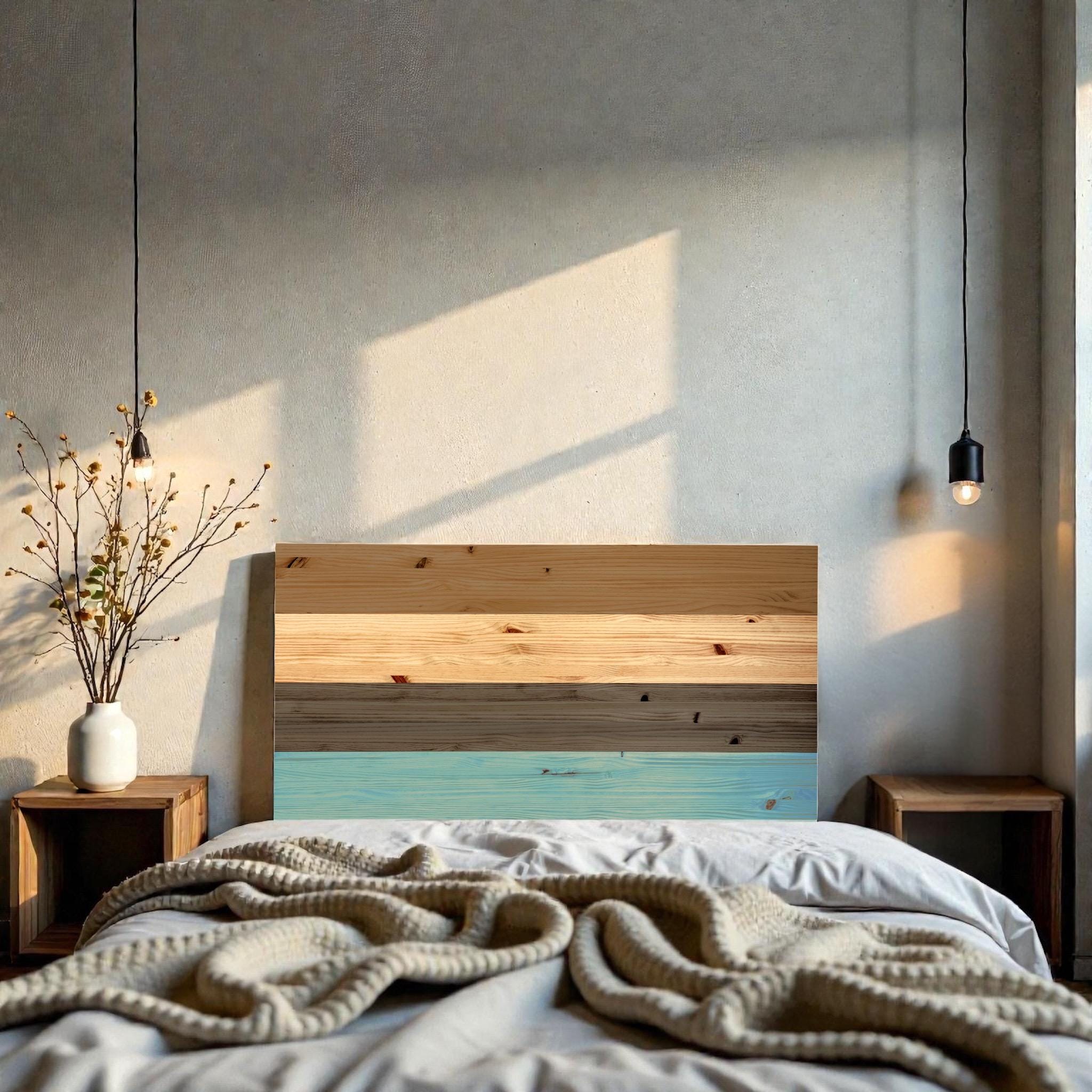 FUJI Cabecero de madera maciza. Altura: 80 cm. Acabado "C O L O R S".