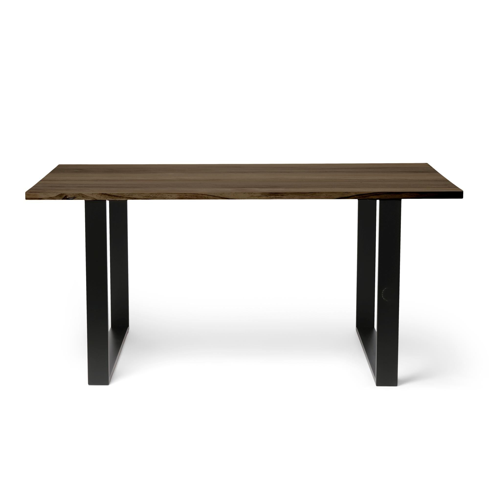 KASA Mesa de comedor de madera maciza. Acabado "R A W  G R A Y".