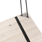 SHIOMI Mesa de comedor canto vivo de madera maciza. Acabado 