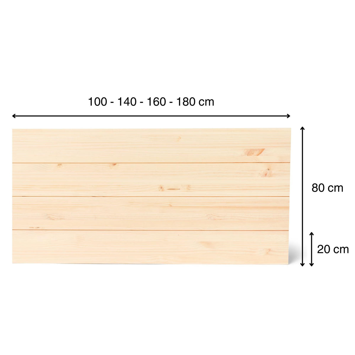 HIYORI Cabecero de cama de madera maciza. Acabado "N A T U R A L".