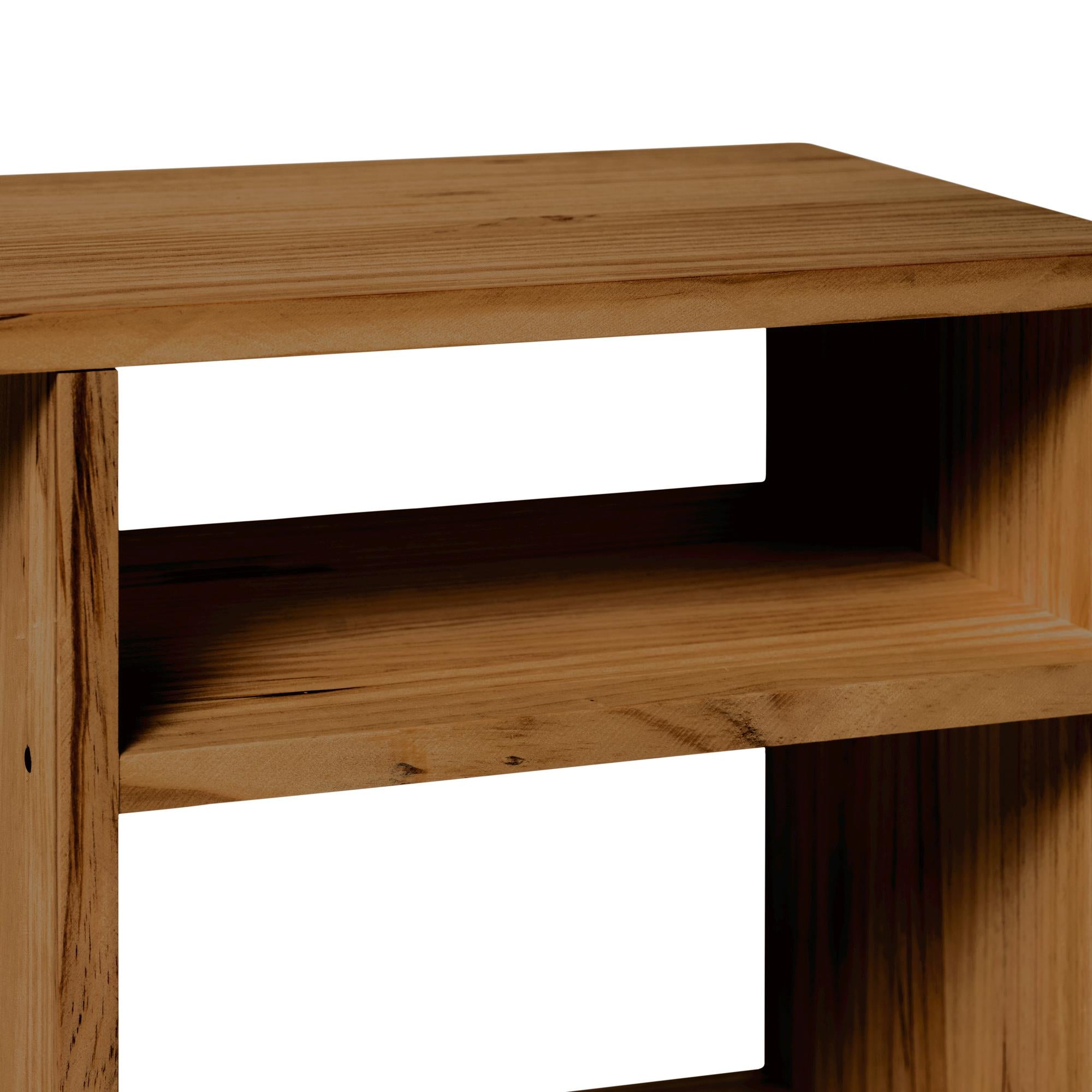 TESHIO Estantería - Mueble TV. Acabado "D A R K".