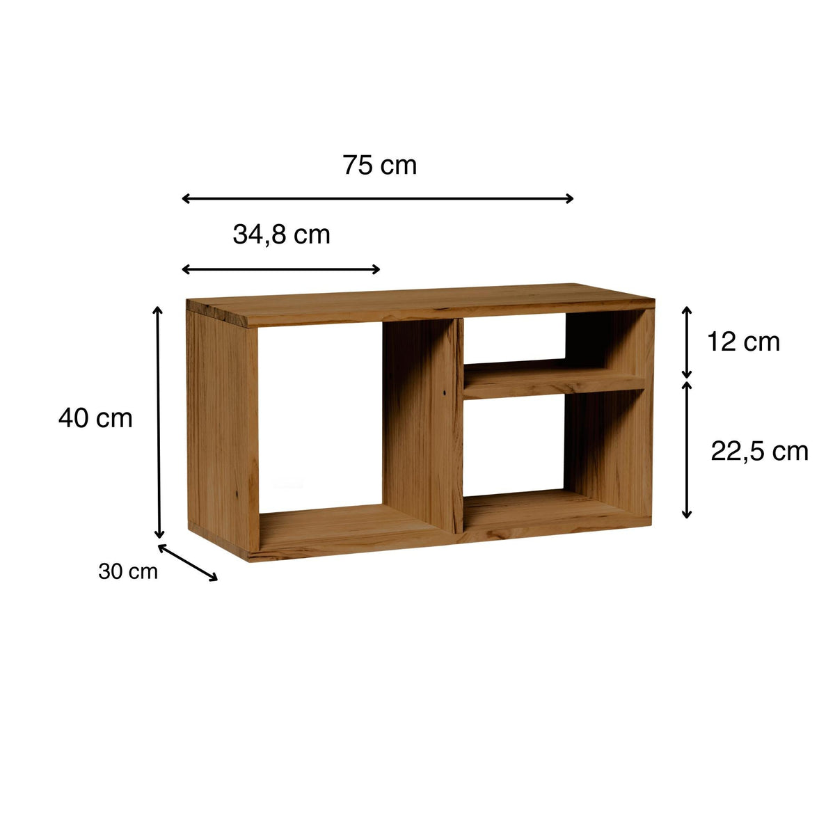 TESHIO Bookshelf - TV Unit. "DARK" Finish.