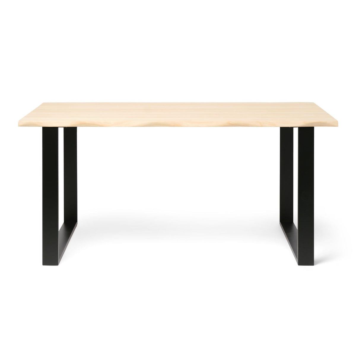 GASSAN Solid wood dining table with sharp edges. "NATURAL" finish.