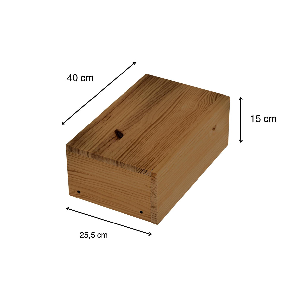 TONE Solid wood floating bedside table with drawer. "DARK" finish.