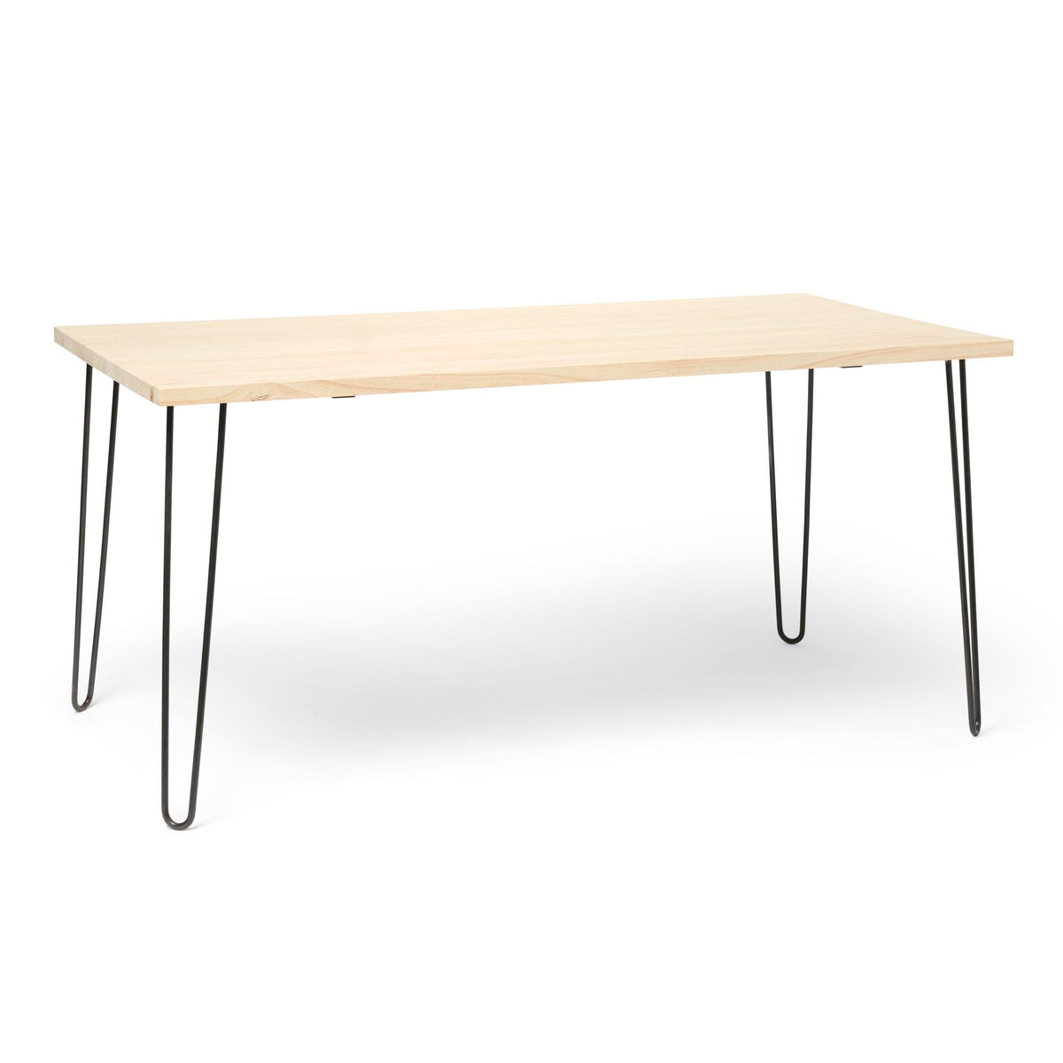 SENJO Mesa de comedor canto vivo de madera maciza. Acabado 