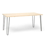 SENJO Mesa de comedor canto vivo de madera maciza. Acabado 