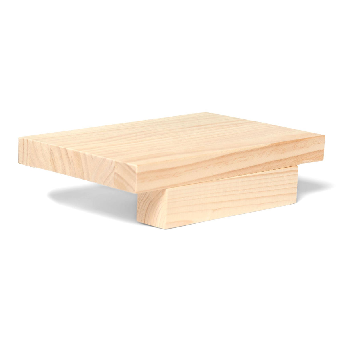 ONTAKE Floating bedside table in solid wood. "NATURAL" finish.