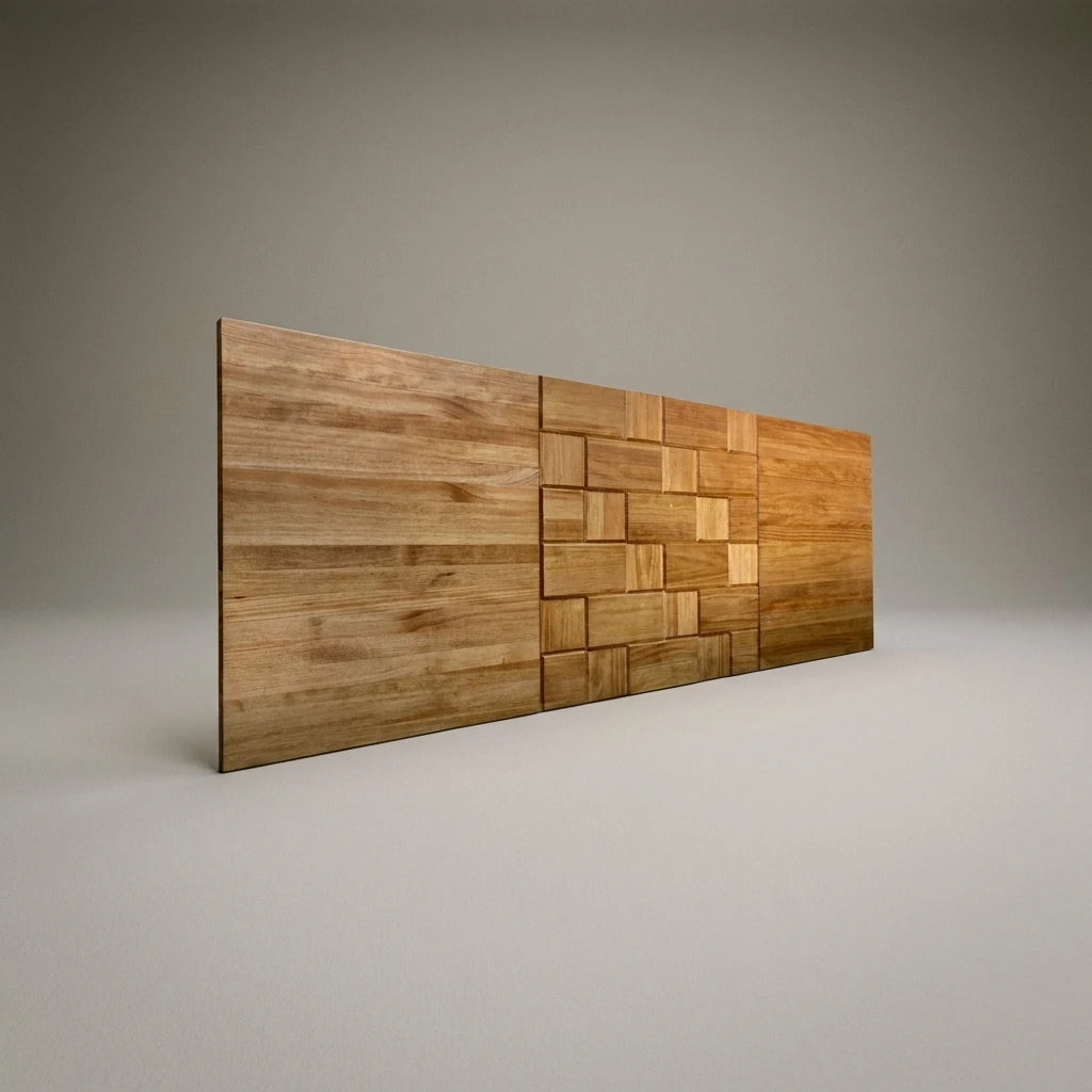 CUBIC Cabecero de cama de madera maciza.