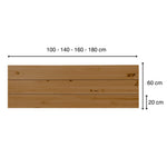 HIYORI Cabecero de cama de madera maciza. Acabado 
